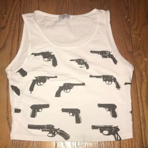 Guns crop top